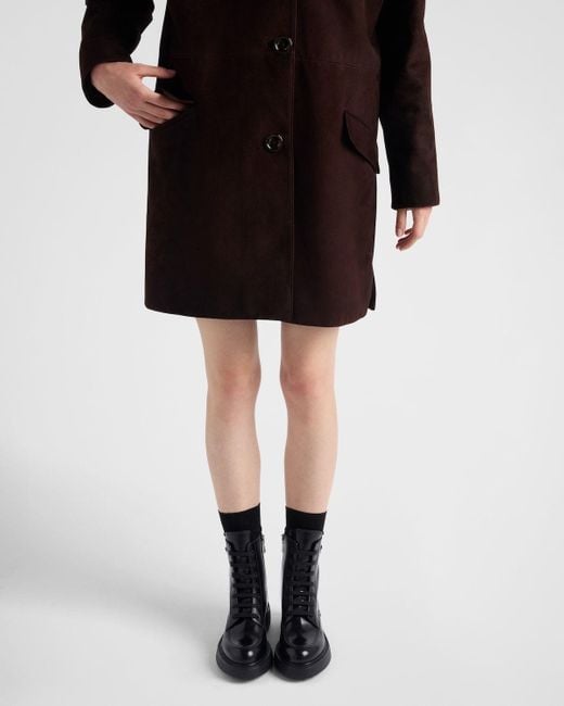 Prada Black Brushed Leather Boots