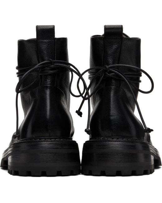 Marsèll Black Combat Ankle Boots for men