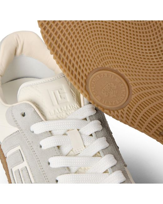 Balmain White Color Block Sneaker for men