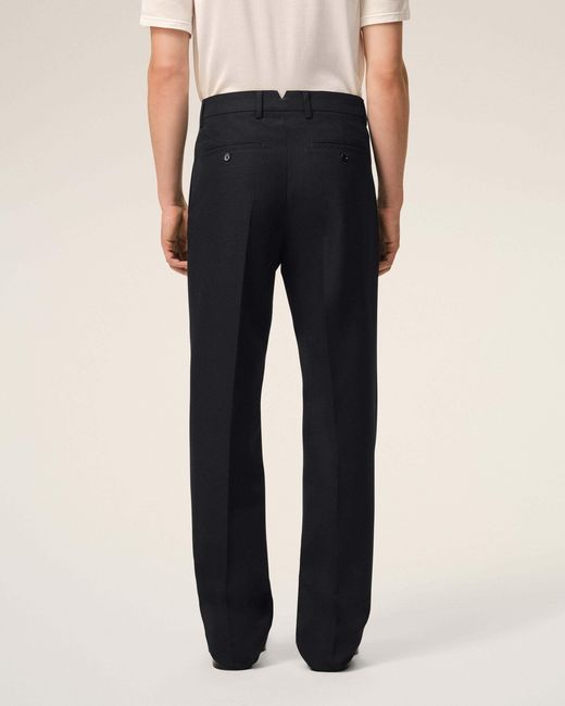 AMI Black Ami Straight Leg Trousers for men