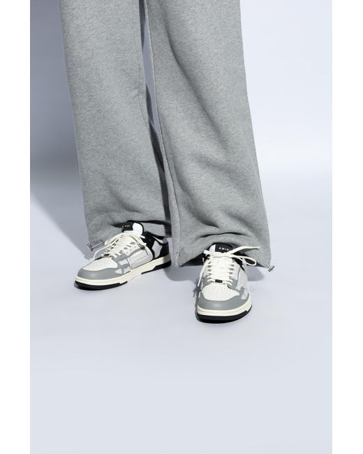 Amiri White Two-Tone Skel Top Low Sneaker for men