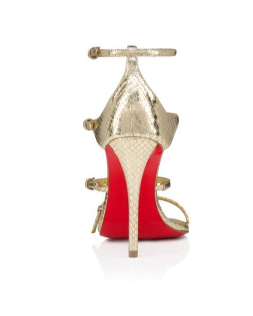 Christian Louboutin White High-Heeled Strappy Sandals