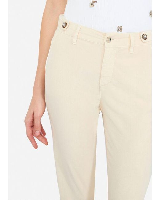 Liu Jo White Velvet Bootcut Trousers