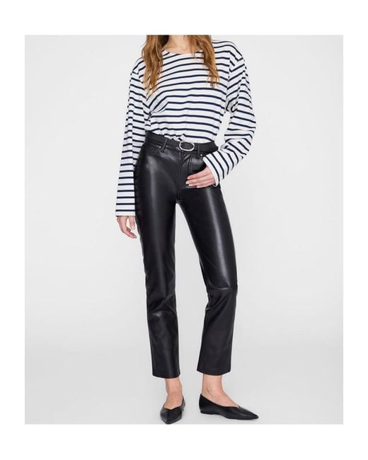 Anine Bing Blue Newton Striped T-Shirt