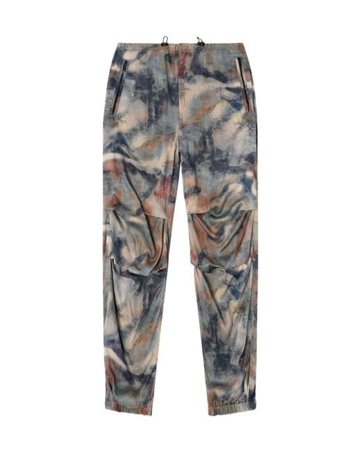 DIESEL Gray Stitched Trousers for men