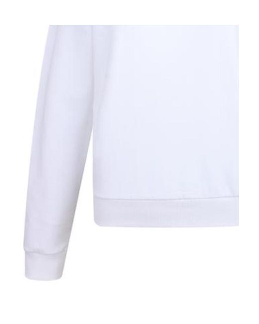 Moschino White Logo-Print Cotton Sweatshirt