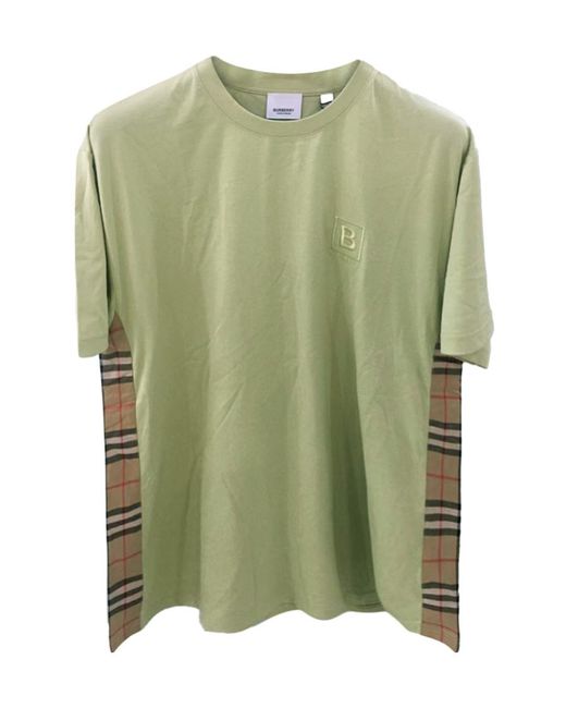 Burberry Green Item O-Neck Short-Sleeved T-Shirt for men