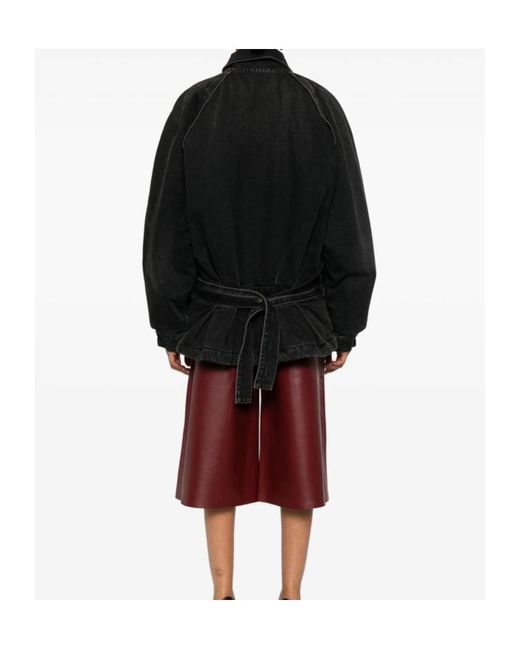 Haikure Black Zip-Front Denim Jacket