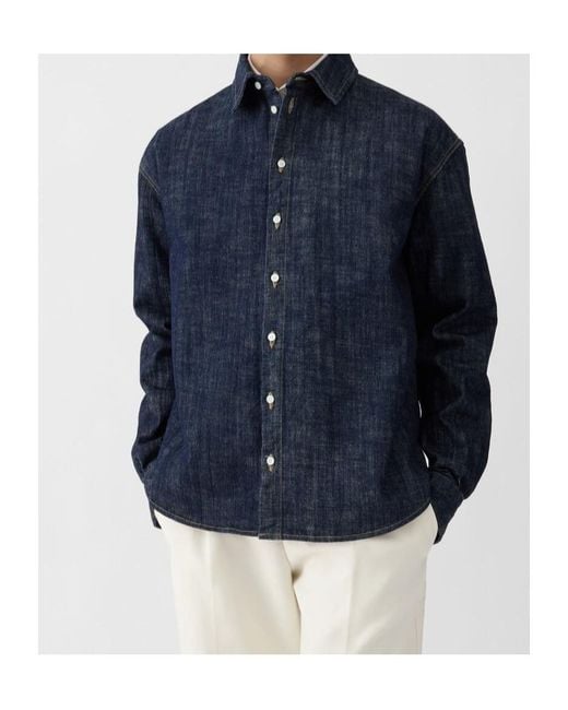 Jacquemus Blue Simon Denim Shirt for men
