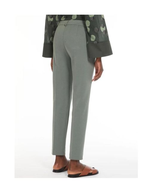Max Mara Gray Straight Casual Pants