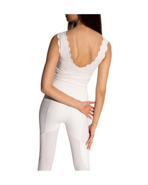 Marysia Swim White V-Neck Sleeveless Top