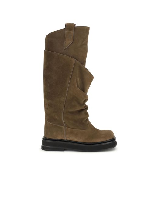 The Attico Green The New Robin Passeggiata Combat Boots
