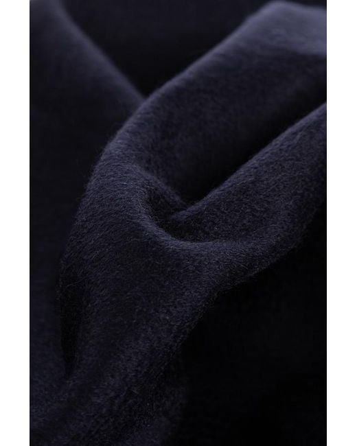 Max Mara Blue Wsdalia Fringed Edge Scarf
