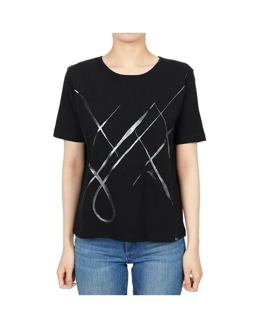 Herno Black Abstract-Print T-Shirt