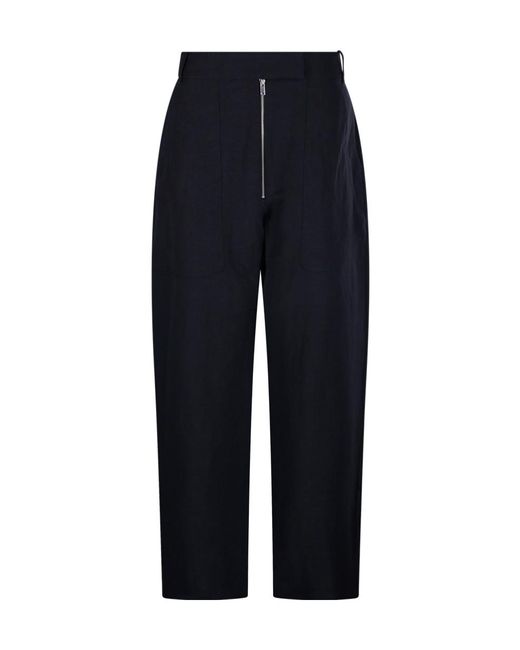 Studio Nicholson Blue Zip-Up Palazzo Trousers
