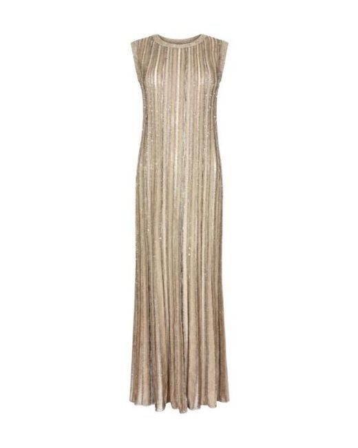 D.exterior Natural Round Neck Dress