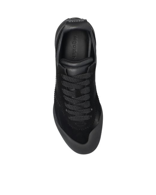 McQueen Black Round-Toe Low-Top Sneakers