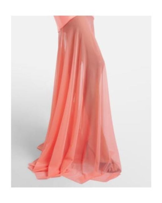 David Koma Pink Sheer Gown