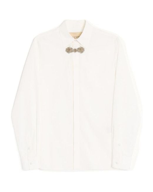 Valentino White Long-Sleeved Shirt for men