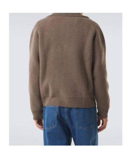 Jil Sander Brown Wool Sweater for men