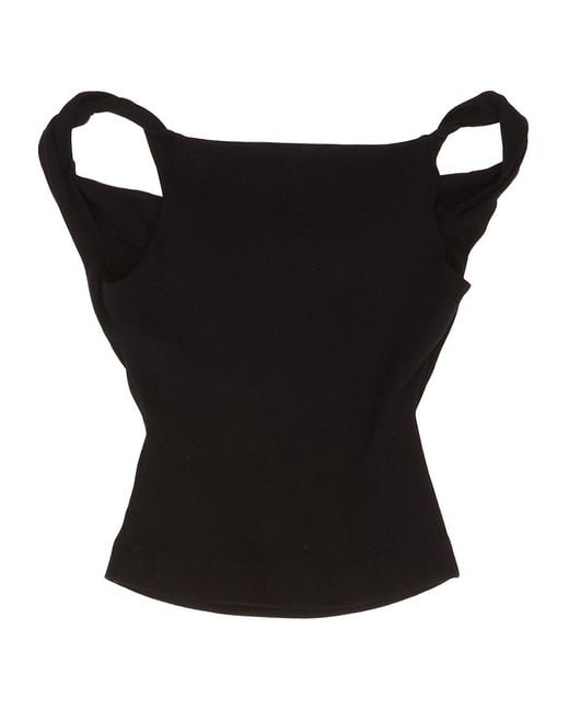 Vivienne Westwood Black Orb Embroidered Knitted Top