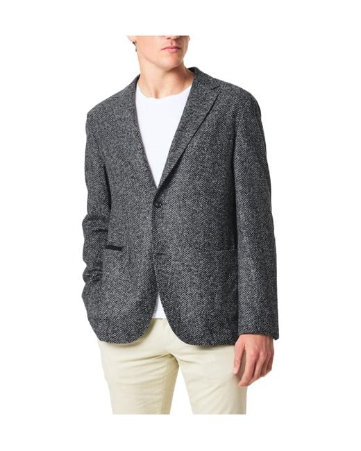Boss Gray Single-Breasted Blazer for men