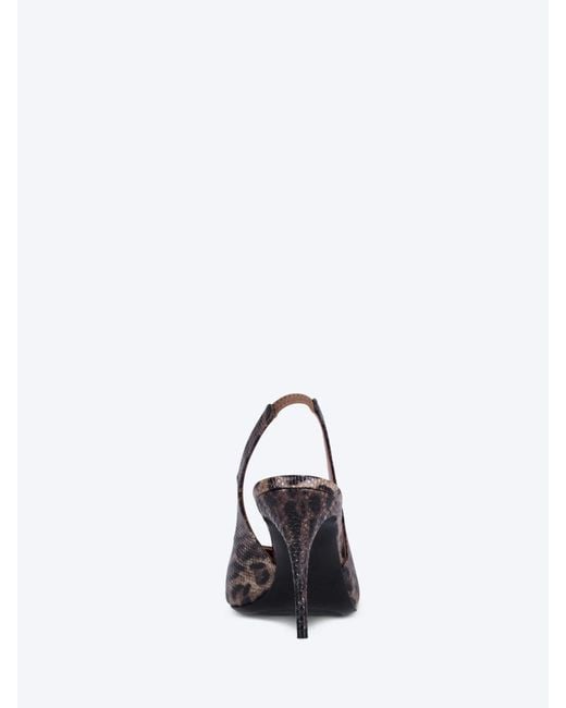 AMINA MUADDI Brown Snake Print High-Heeled Sandals