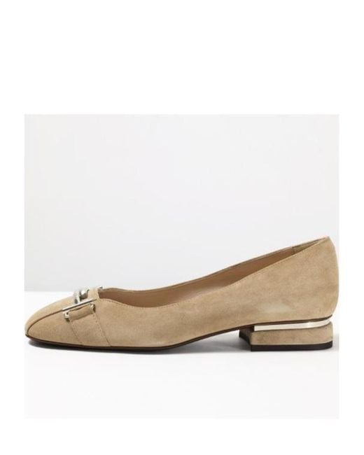Tod's Natural Round-Head Flat Shoes