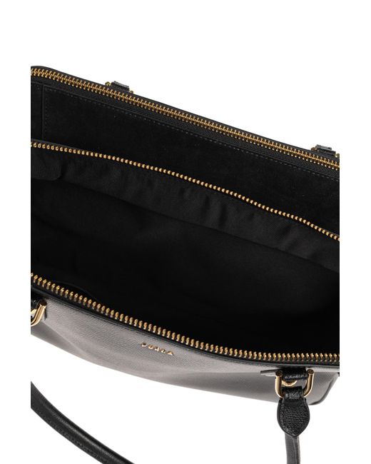 Furla Black Giulia Large Shoulder Bag