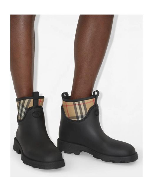 Burberry Black Marsh Stamp Low Boots for men
