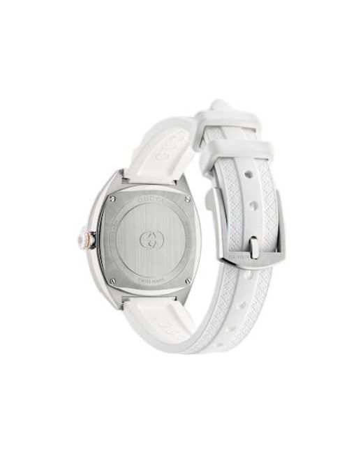 Gucci White Interlocking Watch, 29Mm