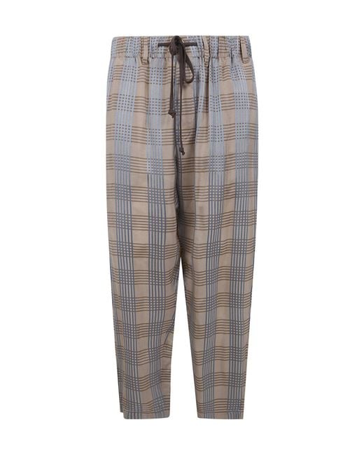 Uma Wang Gray Drawstring Casual Pants for men