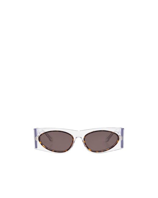 Alaïa White Alaïa Oval-Frame Sunglasses