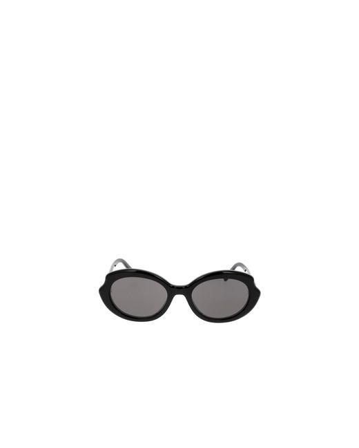 Loewe White Oval Frame Sunglasses