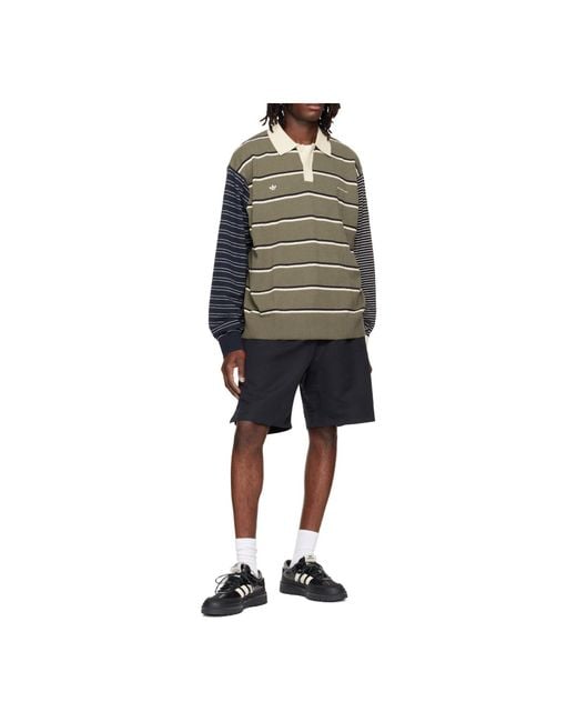 Adidas Green Originals X Song For The Mute Striped Polo Shirt for men