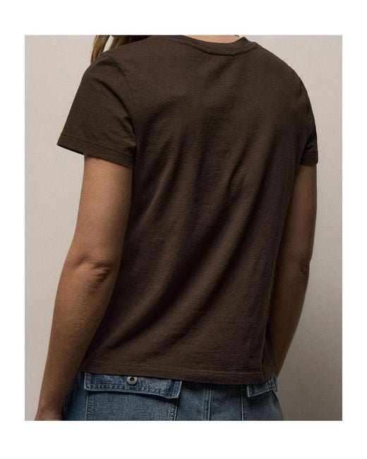 James Perse Black Vintage Little Boy Cropped T-Shirt