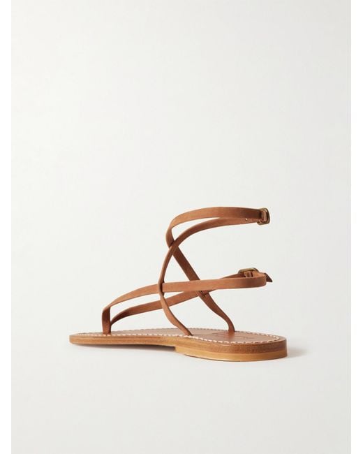 K. Jacques Brown Abako Leather Sandals