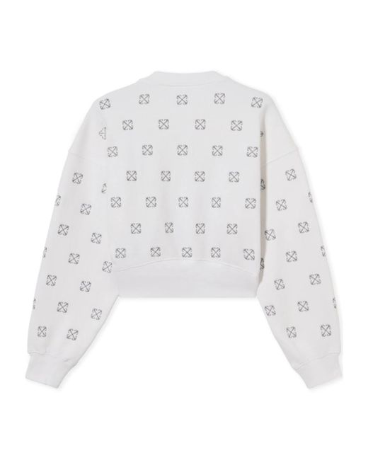 Off-White c/o Virgil Abloh White Lurex Little Arrows Sweatshirt