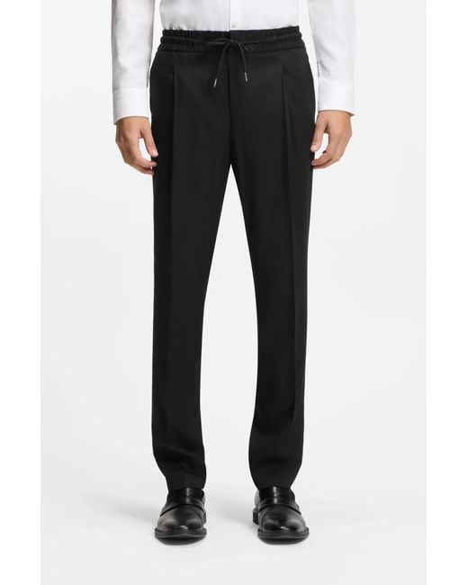 Boss Black Drawstring Casual Pants for men