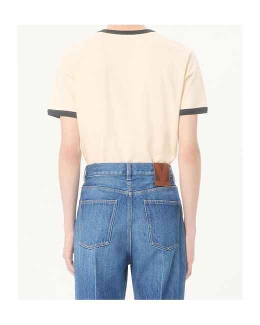 Valentino Natural Panther Printed Crewneck T-Shirt for men