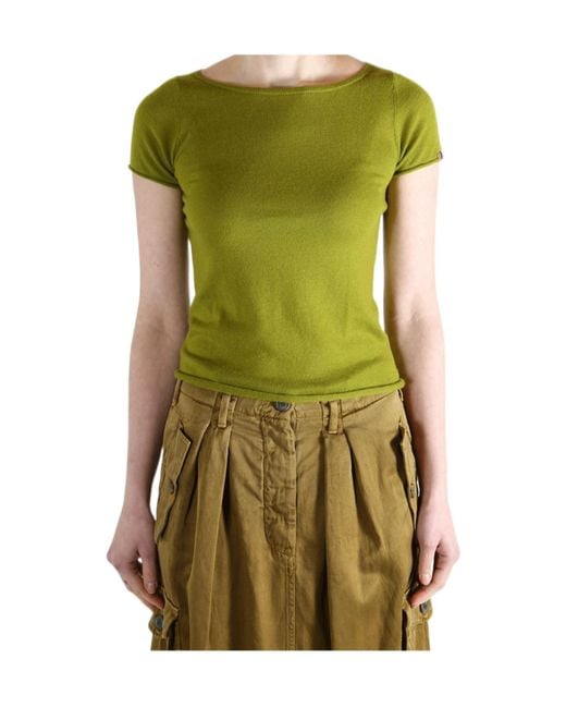 Extreme Cashmere Green Lolita Crew Neck T-Shirt