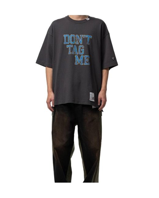 Maison Mihara Yasuhiro Black Don'T Tag Me Printed T-Shirt for men