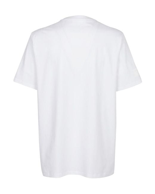 Neil Barrett White T-Shirt With Round Neck And Short Sleeves for men