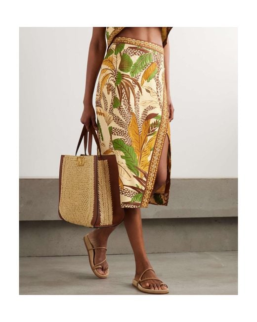 Farm Rio Metallic Patterned Skirt