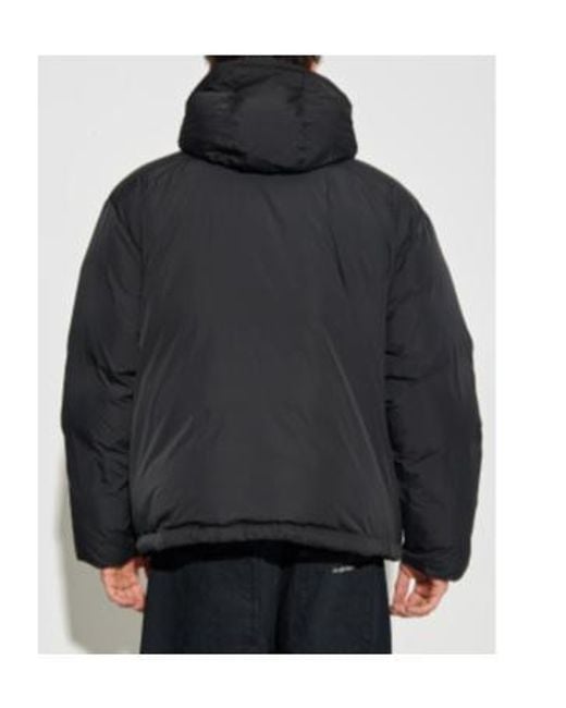 KENZO Blue Logo Detailed Hooded Puffer Jacket for men
