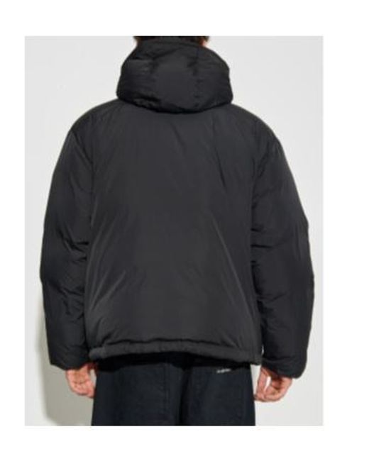 KENZO Blue Logo Detailed Hooded Puffer Jacket for men