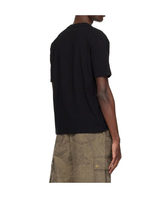 ANDERSSON BELL Black Heart-Patterned T-Shirt for men