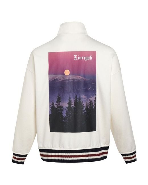 LIU REGALI White Long-Sleeved Logo Casual Jacket