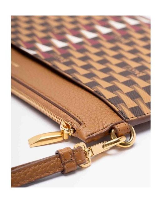 Bally Brown Zippered Clutch for men