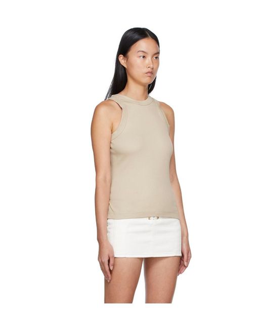 Dion Lee White Rib Cotton Vest